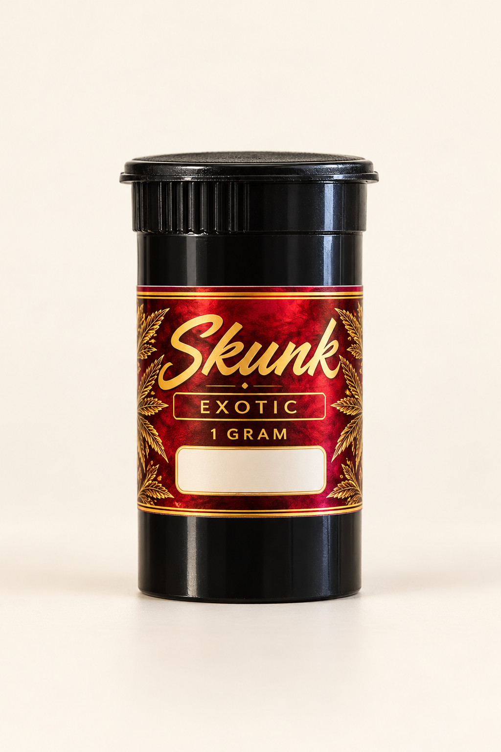 SKUNK Exotic 1 gram pop top product mockup