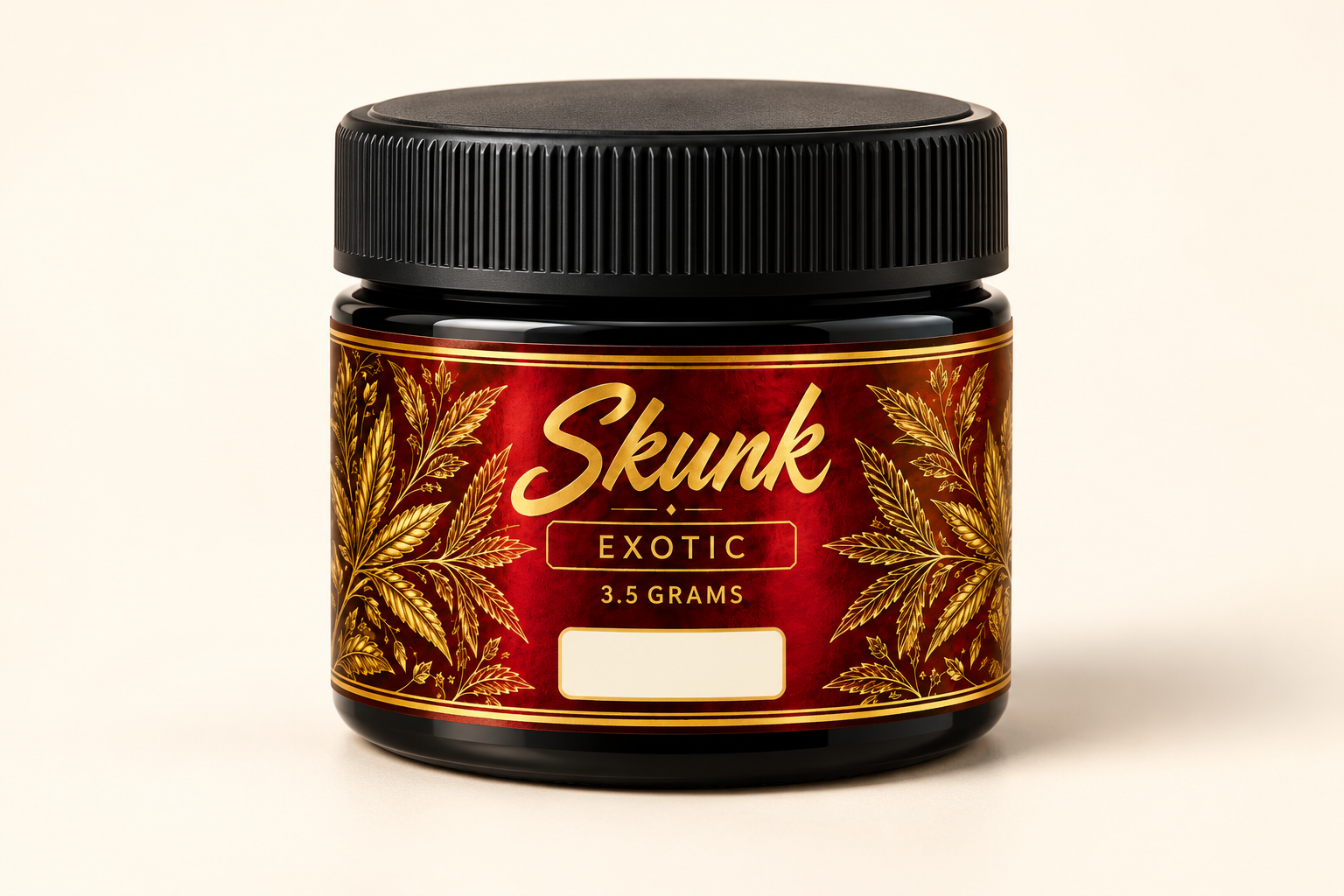 SKUNK Exotic 3.5 gram jar product mockup