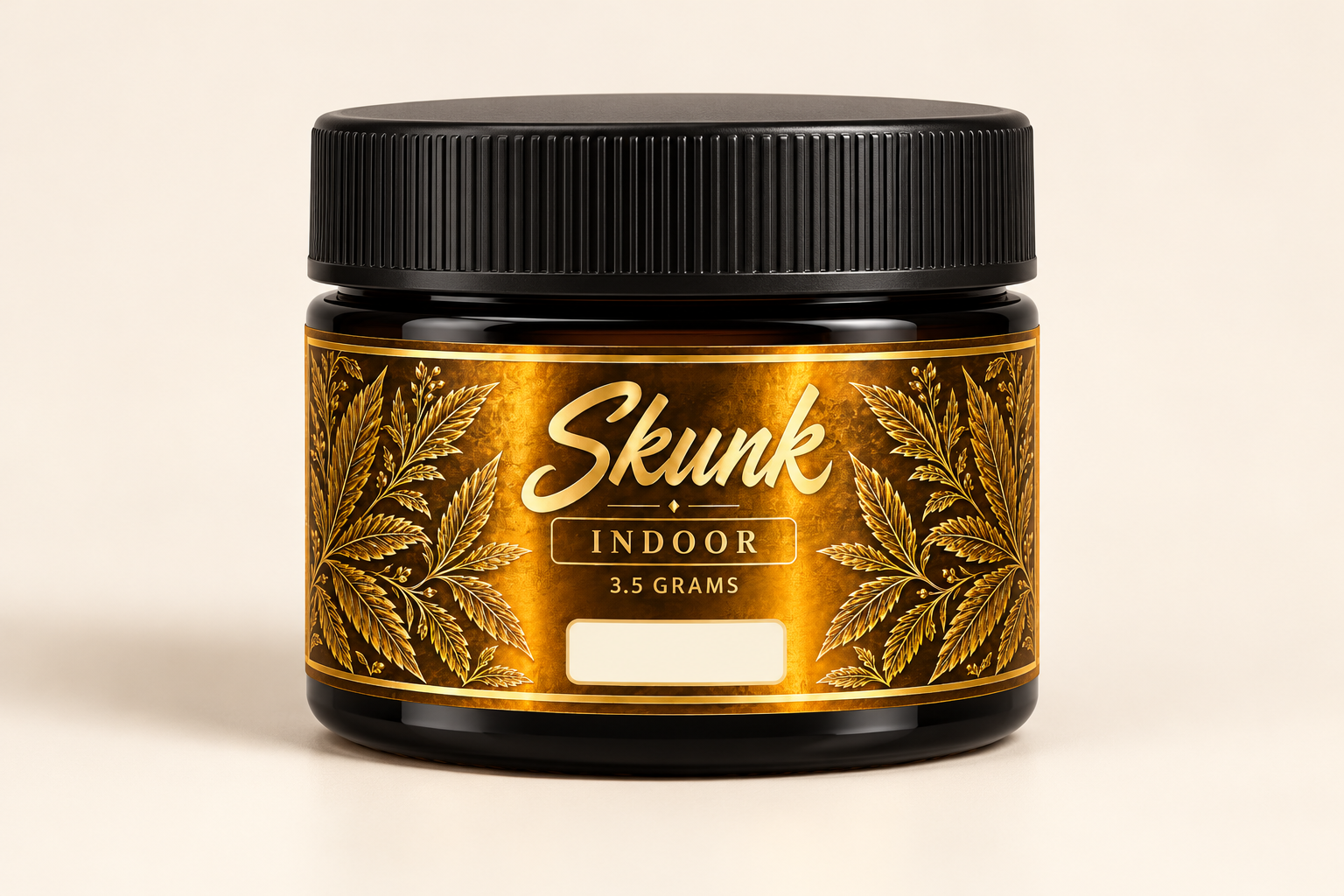 SKUNK Indoor 3.5 gram jar product mockup